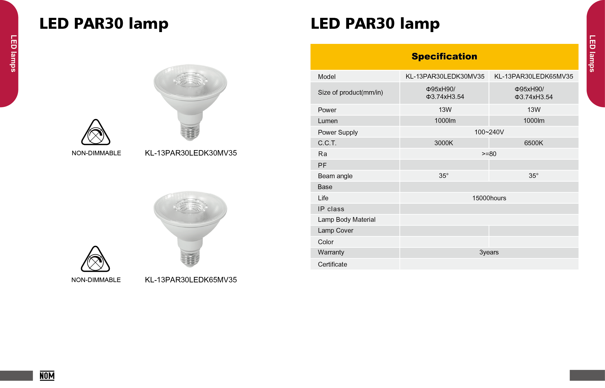 LED PAR30 lamp