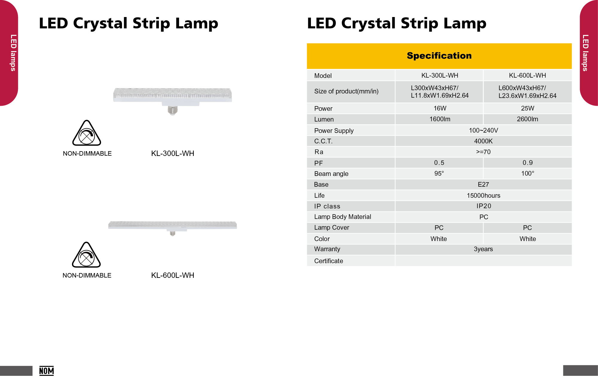 LED Crystal Strip Lamp