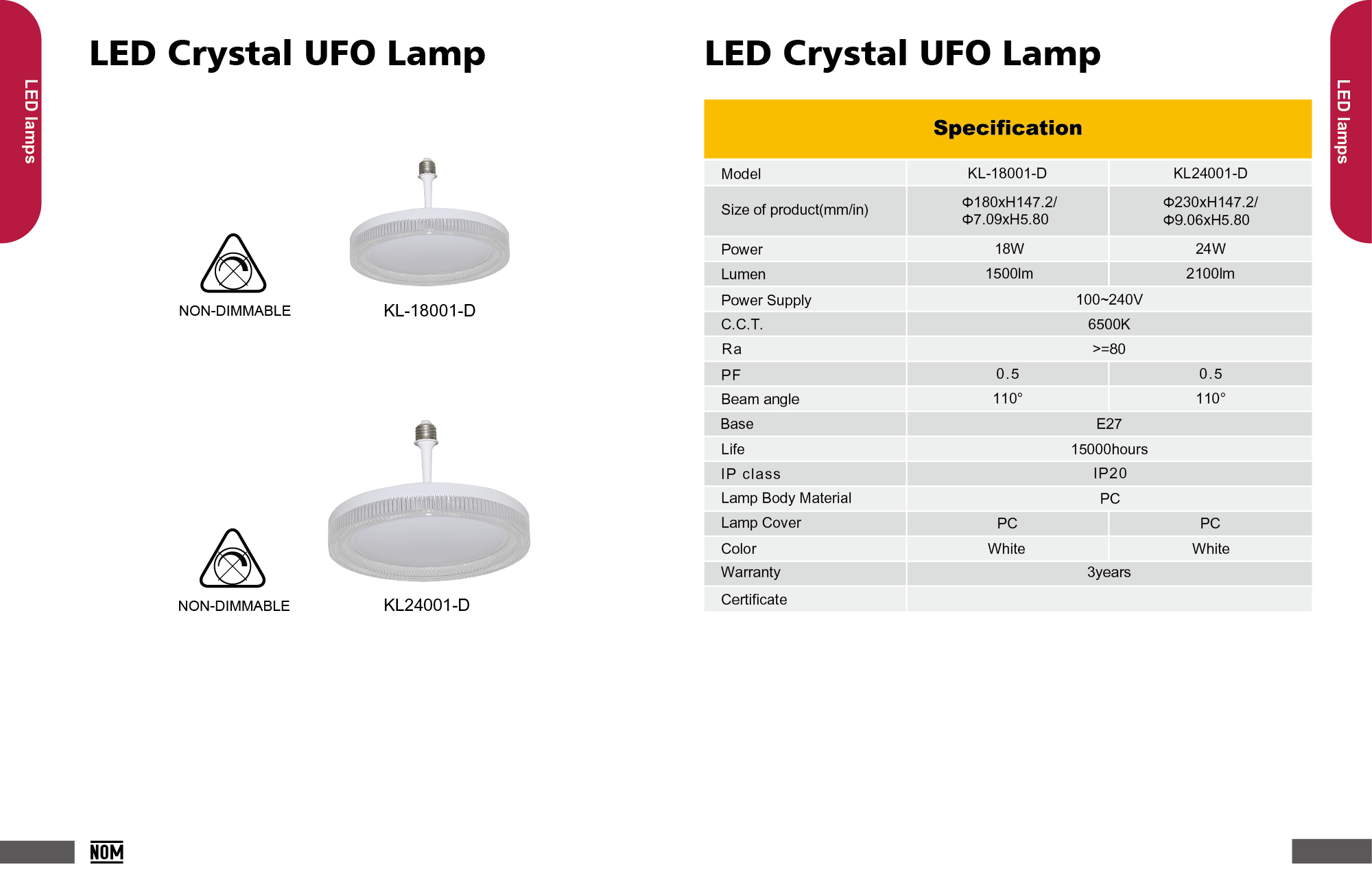 LED Crystal UFO Lamp