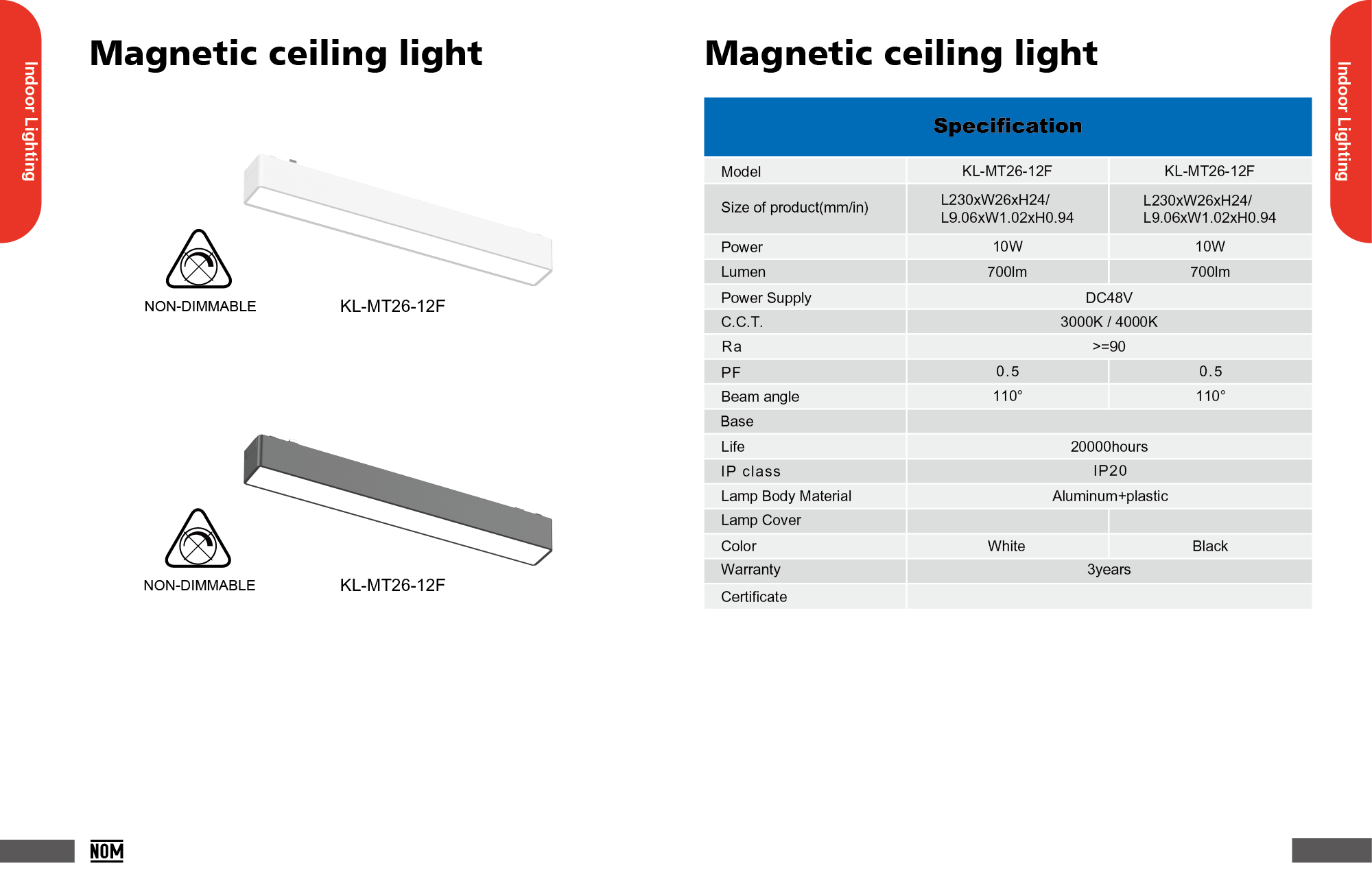 Magnetic ceiling light