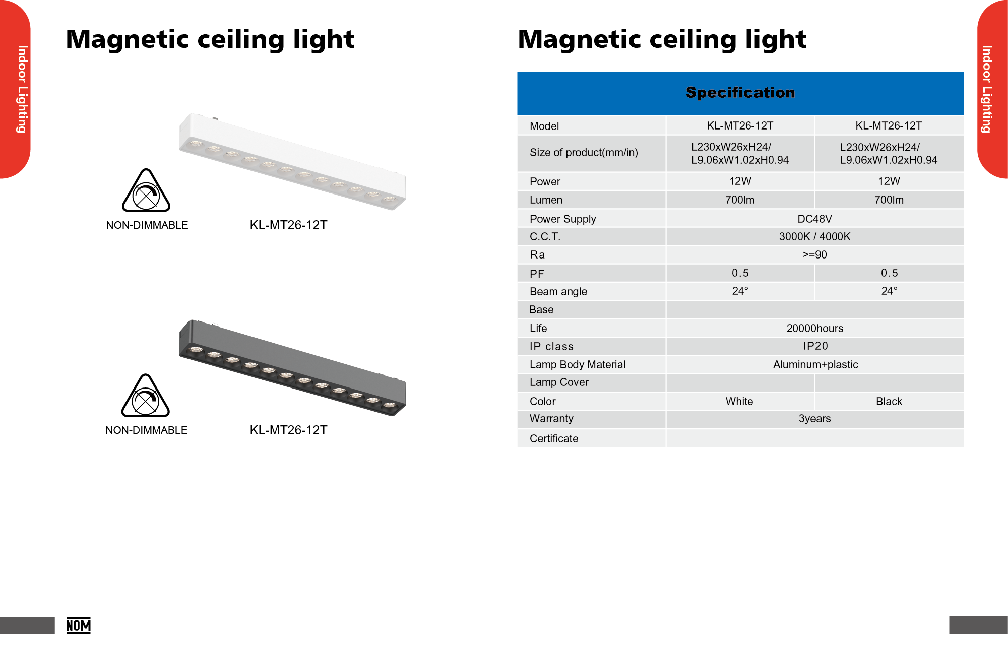 Magnetic ceiling light