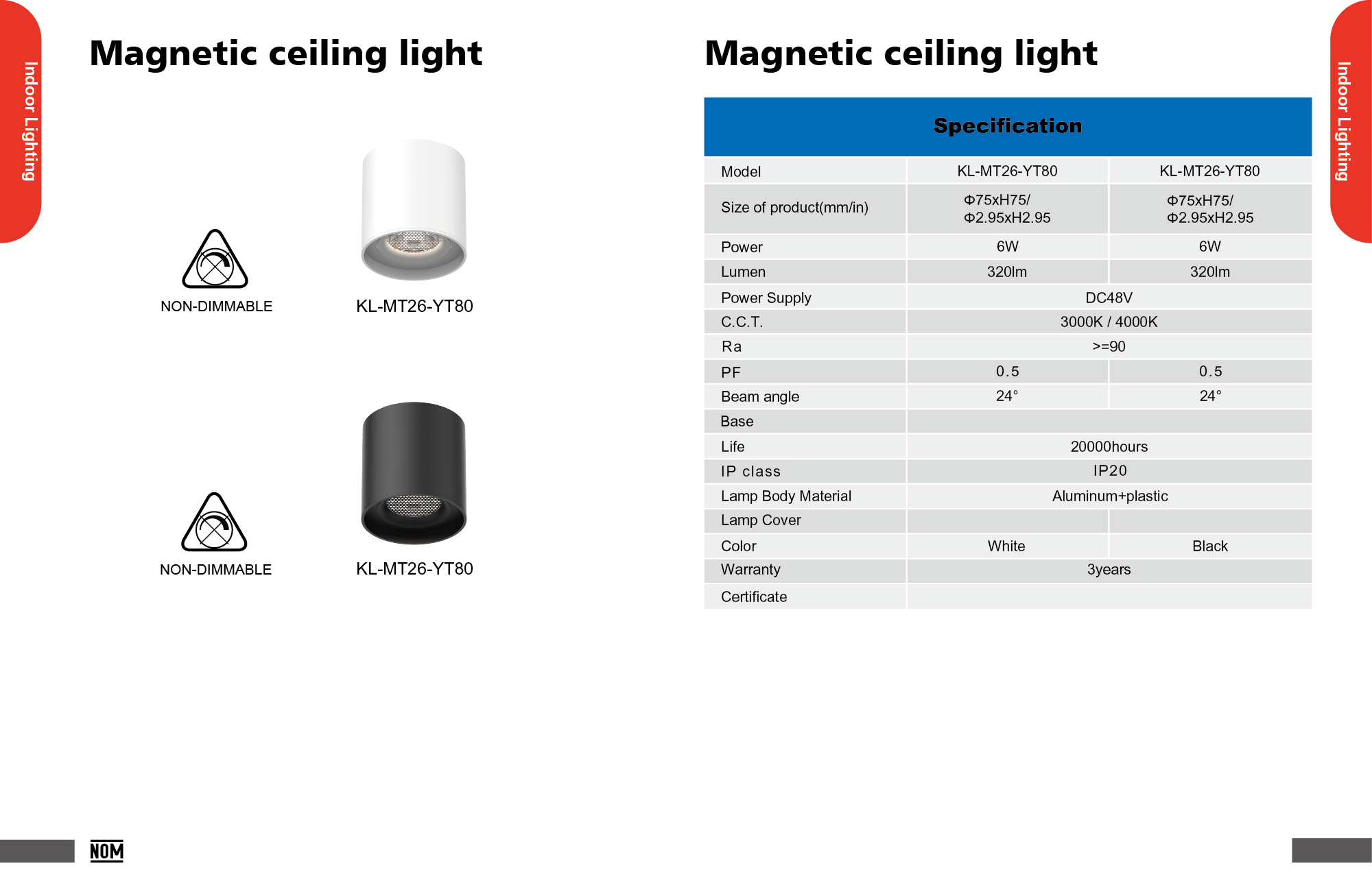 Magnetic ceiling light