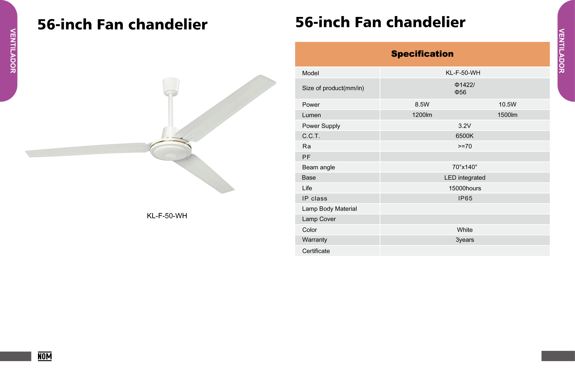 56-inch Fan chandelier