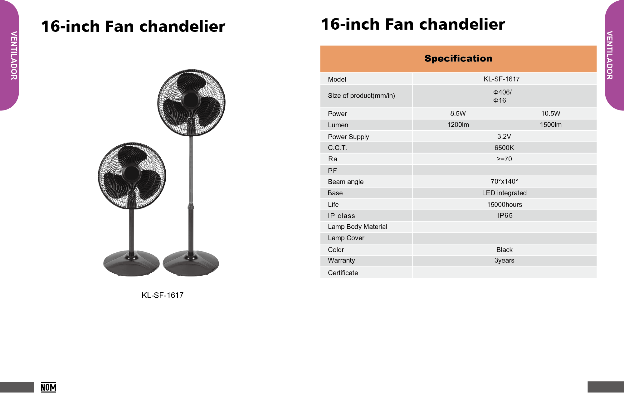 16-inch Fan chandelier