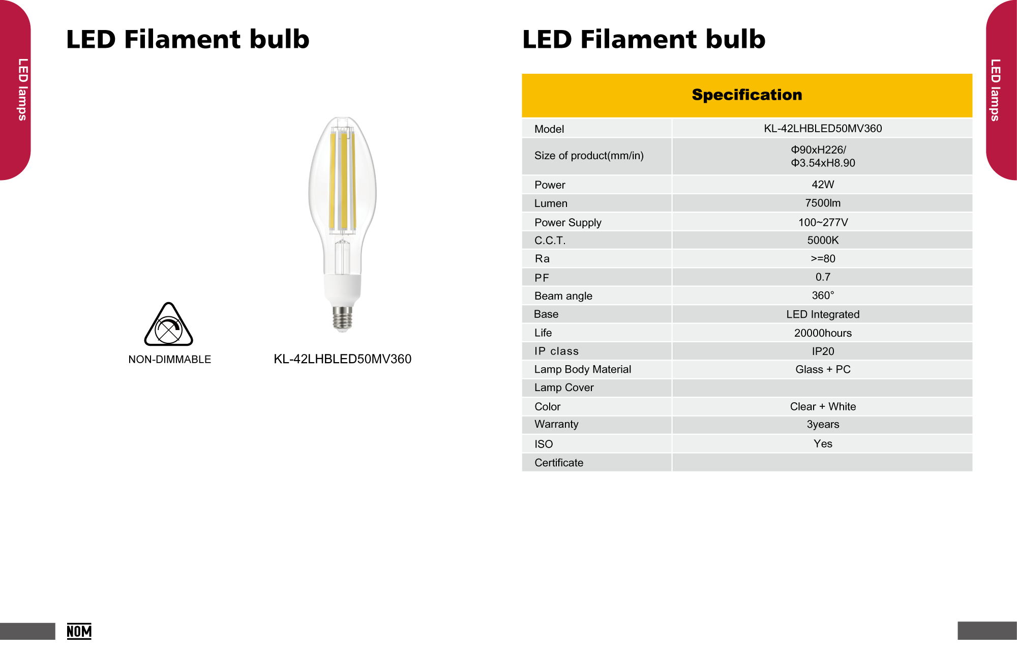 LED Filament bulb