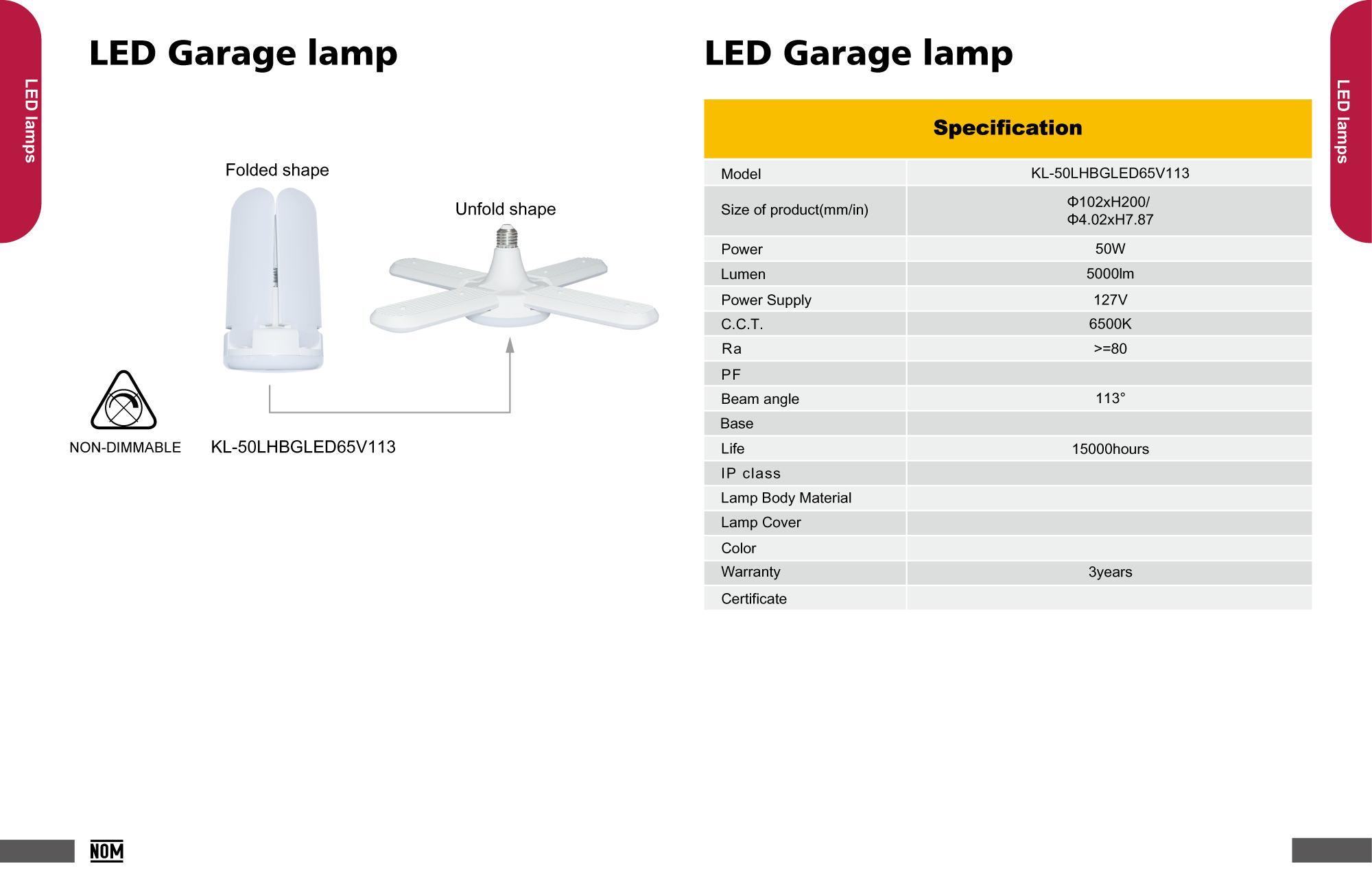 LED Garage Tamp