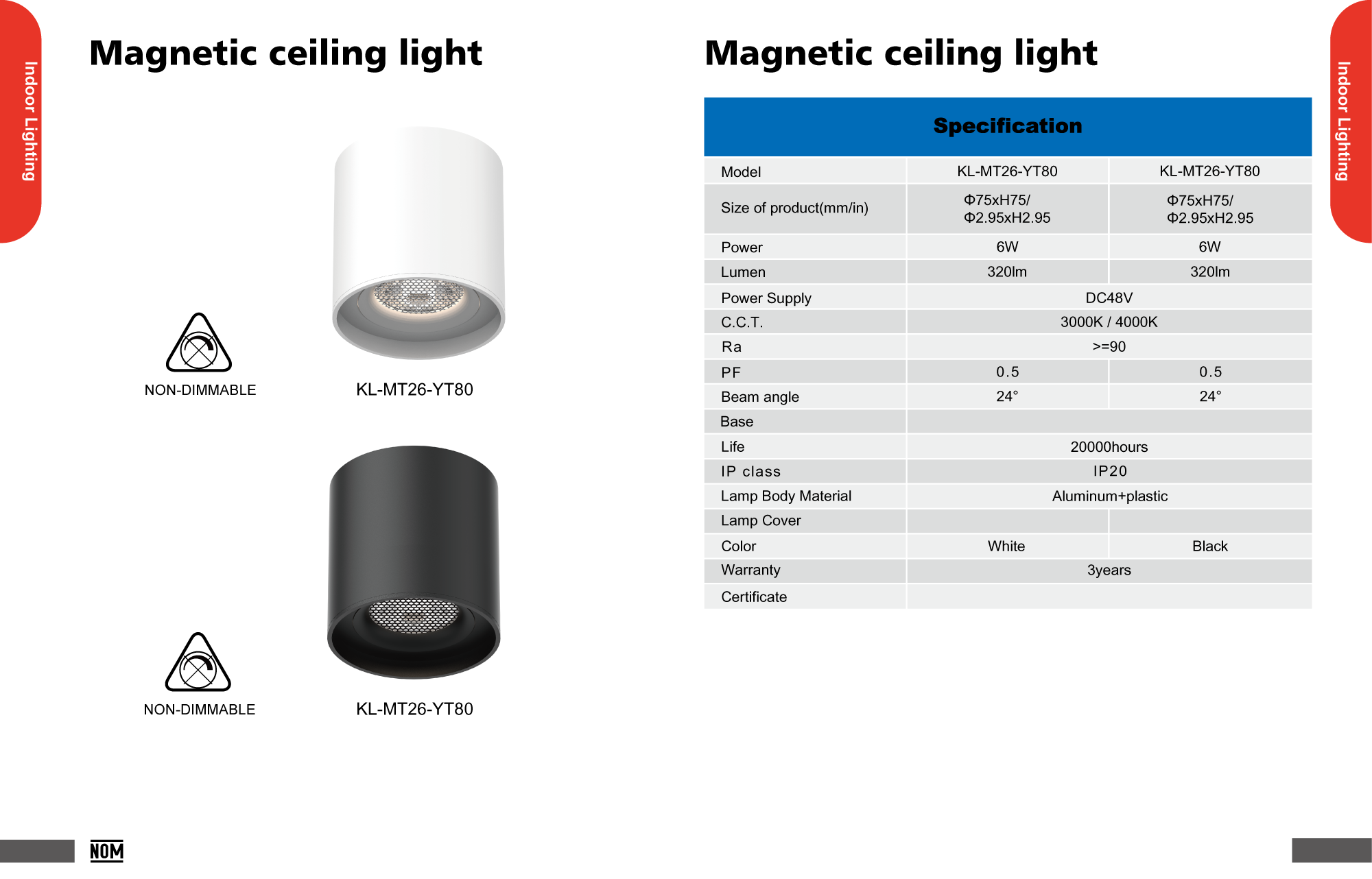 Magnetic ceiling light