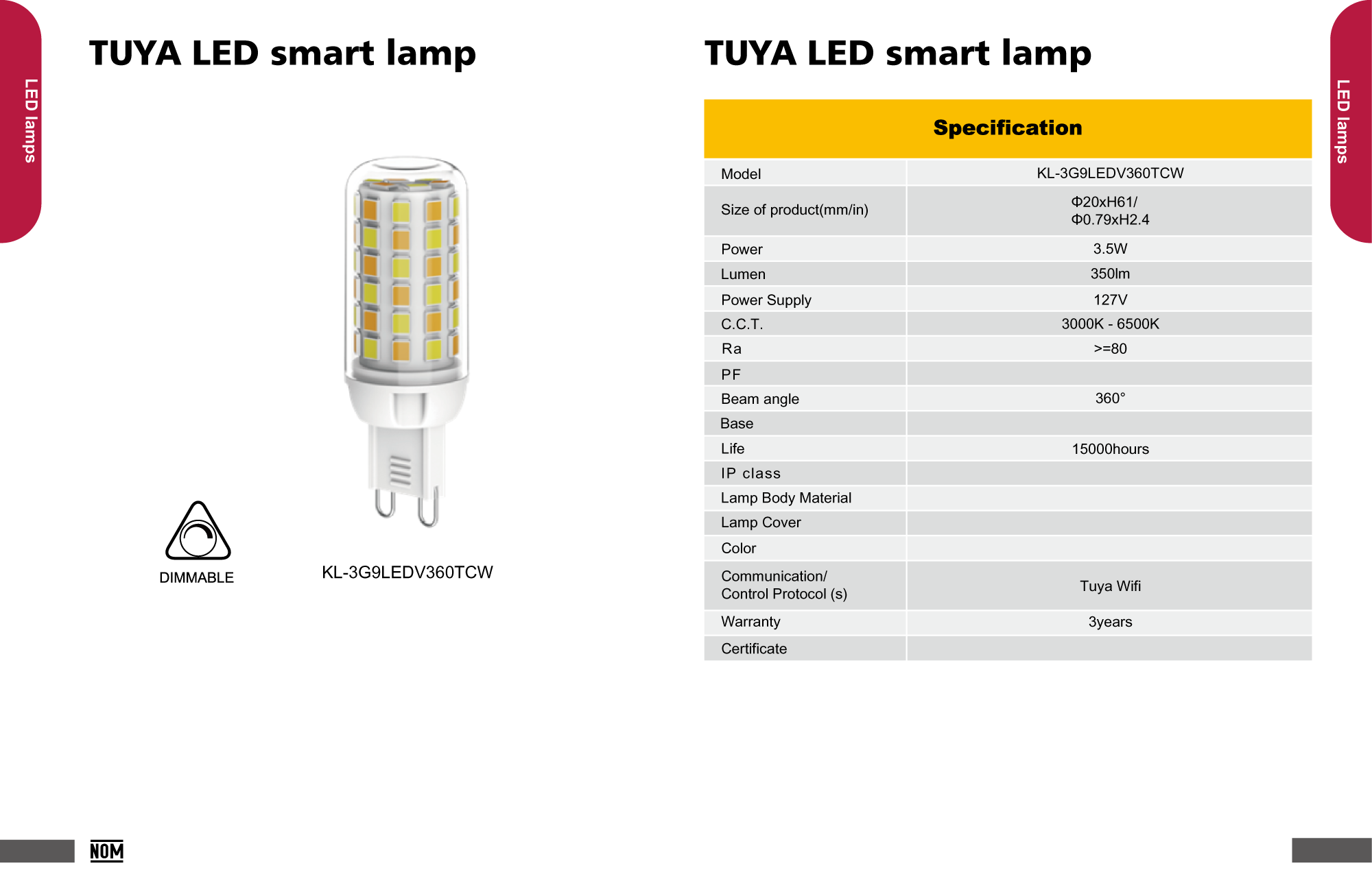 TUYA LED smart Iamp