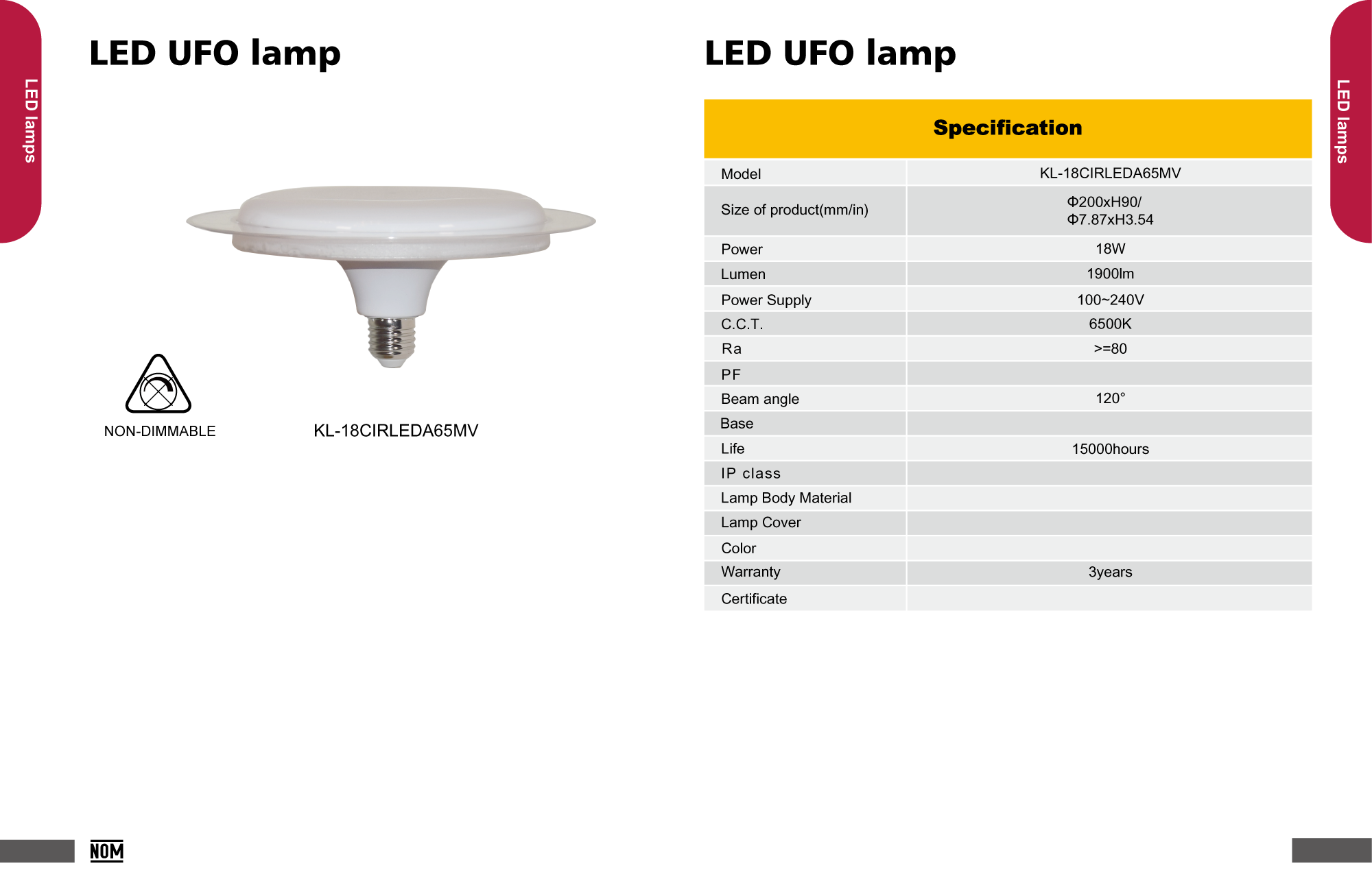 LED UFO lamp