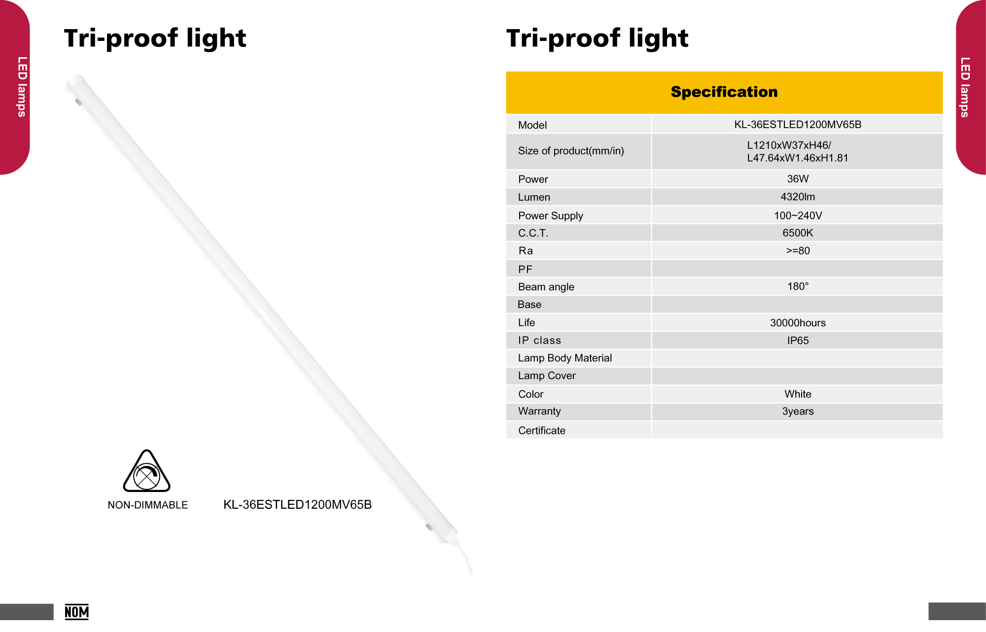 Tri-proof light