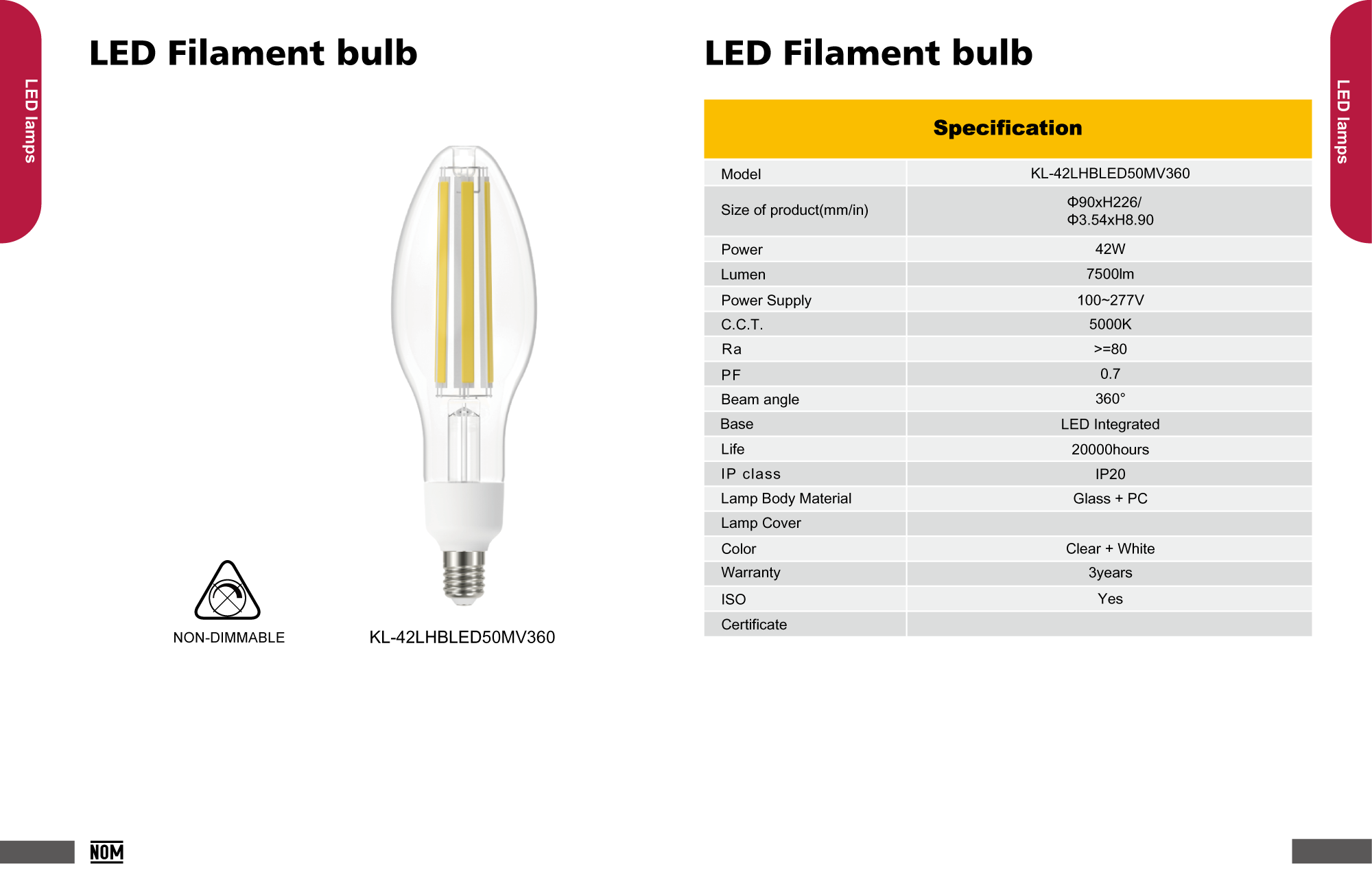 LED Filament bulb