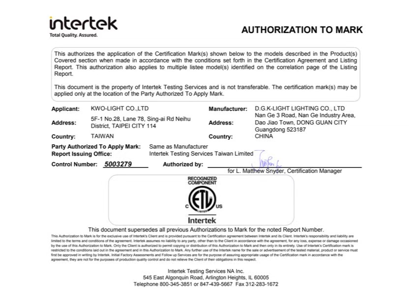 Certification Certificate