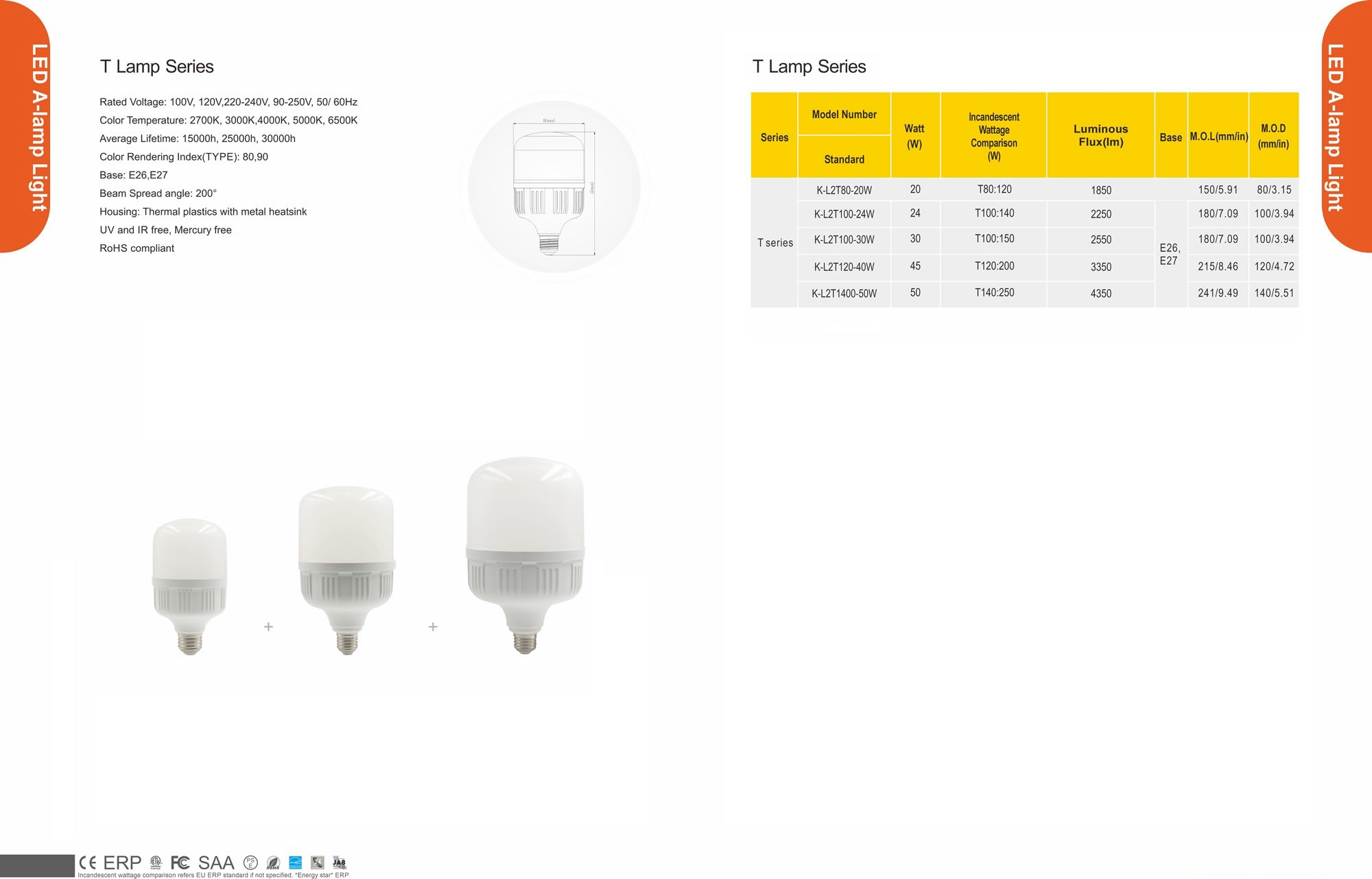 T Lamp Series