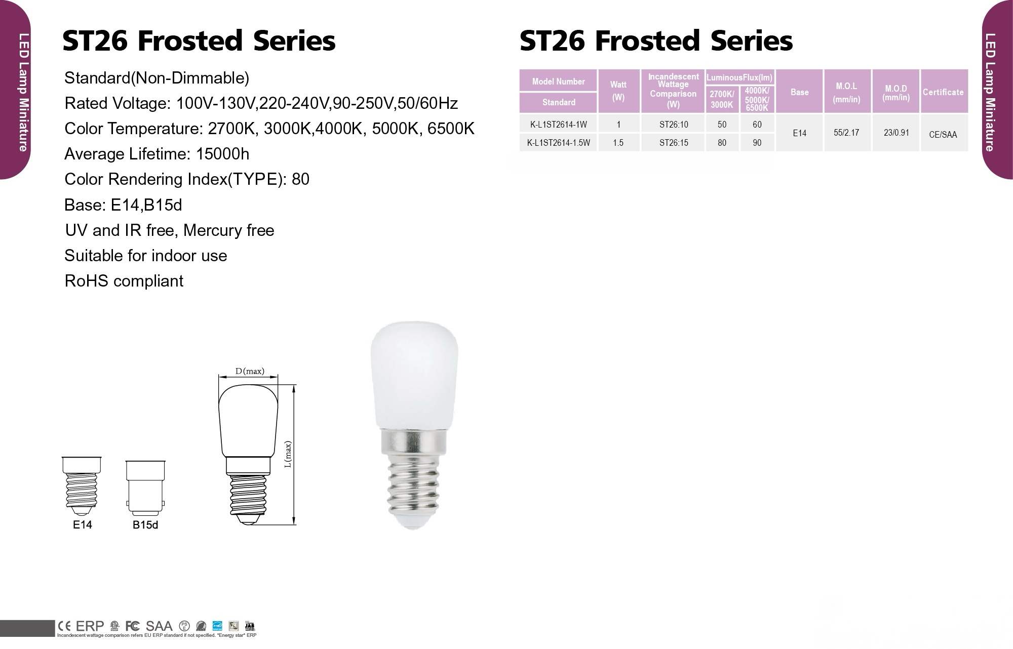 ST26 Frosted Series
